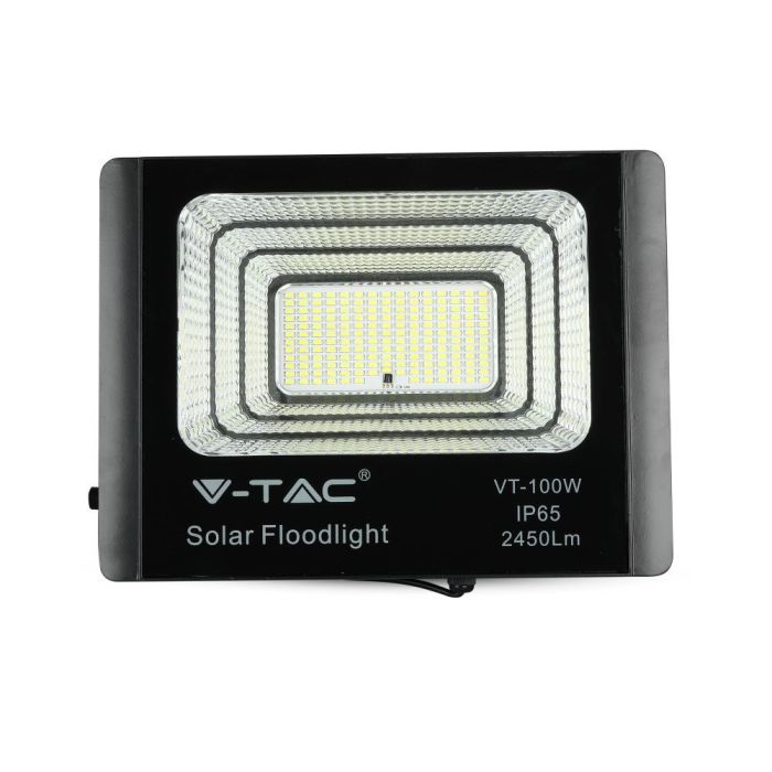 Proyector con panel solar V-TAC - IP65 Impermeable - Negro - 35W - 2450 Lumens - 4000K-extra-4.webp