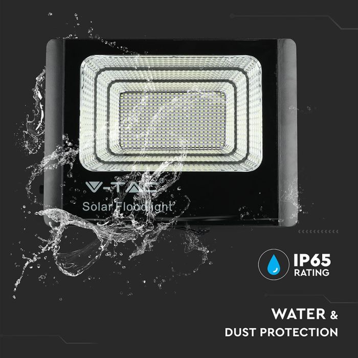 Proyector con panel solar V-TAC - IP65 Impermeable - Negro - 50W - 4200 Lumens - 4000K-extra-6.webp