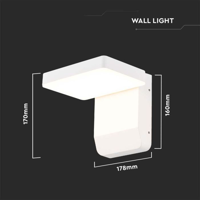 Aplique LED giratorio V-TAC - Impermeable IP65 - Blanco - 17W - 2520 Lúmenes - 3000K-extra-4.webp