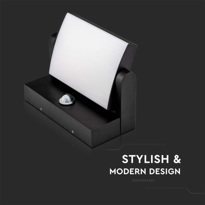 Aplique LED Giratorio V-TAC - Sensor PIR - Impermeable IP65 - Negro - 17W - 2580Lumens - 4000K-extra-1.webp