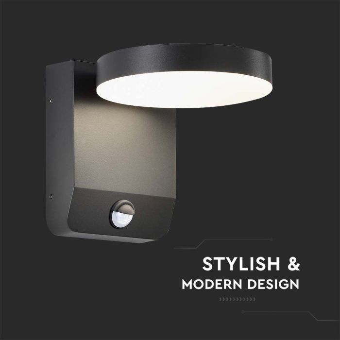 Aplique LED Giratorio V-TAC - Sensor PIR - Impermeable IP65 - Negro -17W - 2520 Lumens - 4000K-extra-1.webp