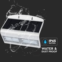 Aplique Solar V-TAC - IP65 Estanco - Blanco - 8W - 850 Lumens - 4000K-extra-1.webp