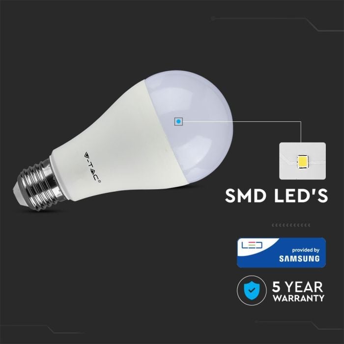 Bombilla LED V-TAC - Samsung - Soporte E27 - IP20 - Blanca - 15W - 1250 Lumens - 3000K-extra-1.webp