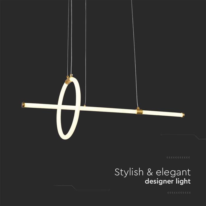 V-TAC Lámpara de Techo de Diseño - IP20 - Oro Pintado - 16W - 1820 Lumens - 3000K-extra-5.webp