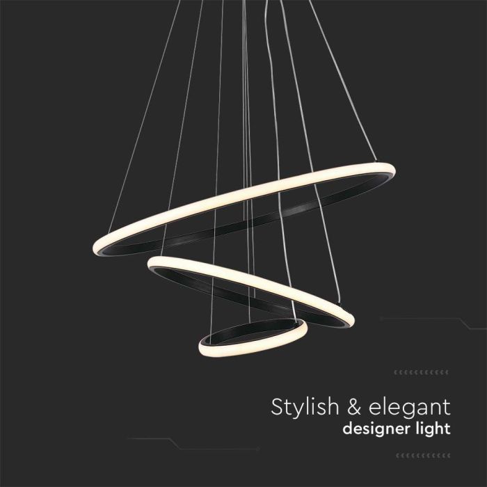 V-TAC Lámpara de techo de diseño - IP20 - Negra - 2W - 3880 Lumens - 3000K-extra-5.webp