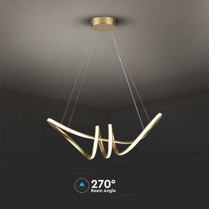 V-TAC Luz de Techo de Diseño - IP20 - Oro Champagne - 24W - 3240 Lumens - 3000K-extra-6.webp