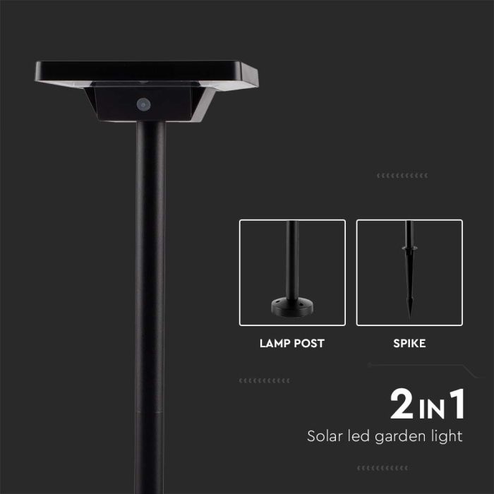 V-TAC Solar Pica de luz - IP65 Impermeable - Negro - 220 Lúmenes - 3IN1-extra-4.webp