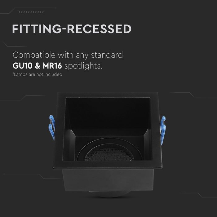 Foco LED V-TAC - Empotrable - GU10 - IP20 - Negro-extra-4.webp