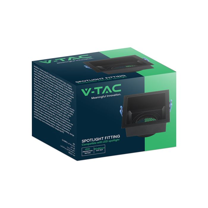 Foco LED V-TAC - Empotrable - GU10 - IP20 - Negro-extra-6.webp