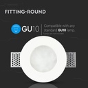 V-TAC LED Aro redondo - Empotrable - GU10 Frost Glass - IP20 - Blanco-extra-3.webp