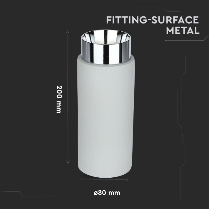 V-TAC Aro de yeso / hormigón LED - Accesorios de Superficie - GU10 - IP20 - Gris + Cromo-extra-3.webp