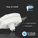 V-TAC LED Aro de yeso redondo - Empotrable - GU10 - IP20 - Blanco + Cromo-extra-4.webp