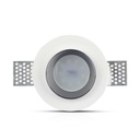 V-TAC LED Aro de yeso redondo - Empotrable - GU10 - IP20 - Blanco + Cromo-extra-5.webp