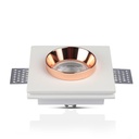 V-TAC Aro de yeso cuadrado LED - Empotrable - GU10 - IP20 - Blanco + Oro rosa mate-extra-7.webp