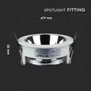 V-TAC LED Aro redondo - Empotrable - GU10 - IP20 - Blanco + Cromo-extra-2.webp