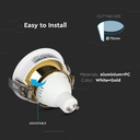 V-TAC LED Aro redondo - Empotrable - GU10 - IP20 - Blanco + Dorado-extra-5.webp