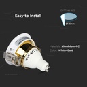 V-TAC LED Aro redondo - Empotrable - GU10 - IP20 - Blanco + Dorado-extra-4.webp