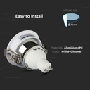 V-TAC LED Aro redondo - Empotrable - GU10 - IP20 - Blanco + Cromo-extra-4.webp