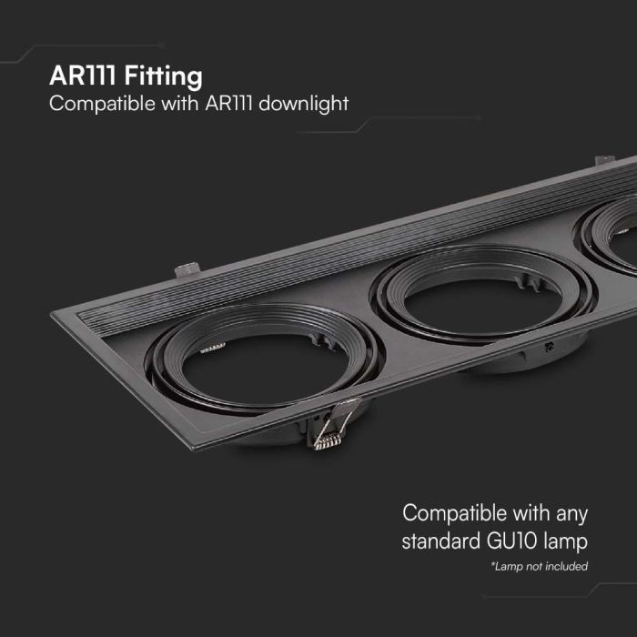 V-TAC LED Aro - Accesorios AR111 - IP20 - Negro-extra-4.webp