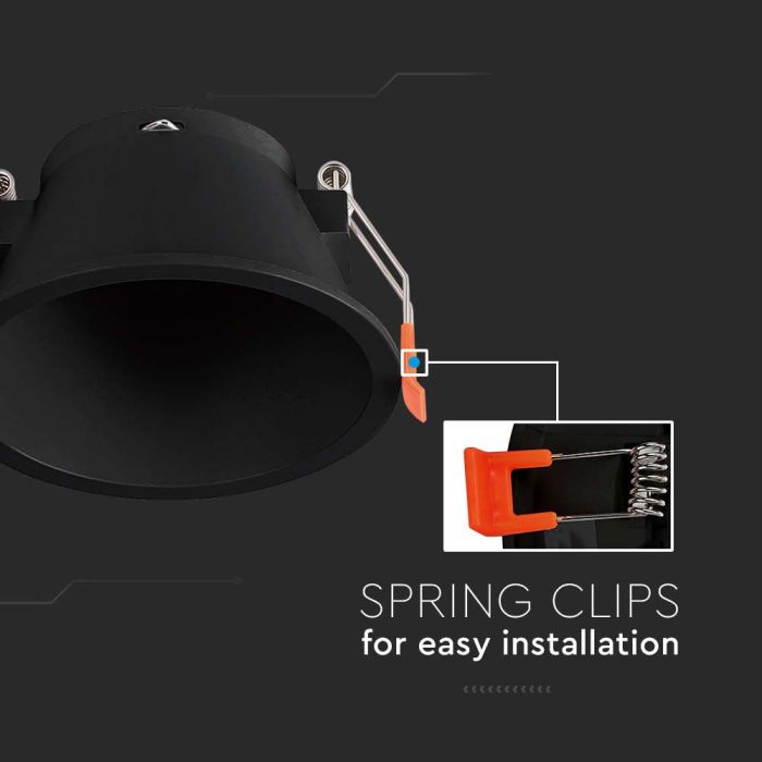 V-TAC LED Aro redondo - Empotrable - GU10 - IP20 - Negro-extra-3.webp