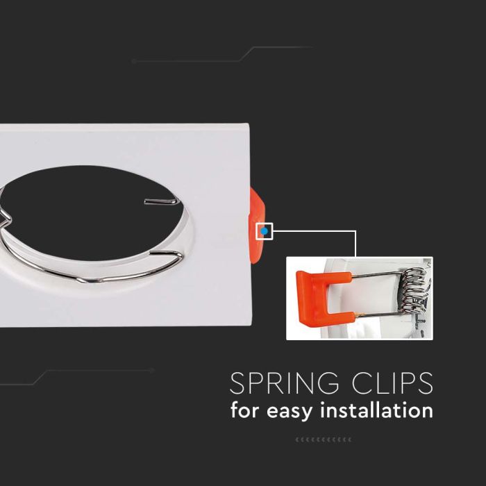 V-TAC Aro cuadrado LED - Empotrable - GU10 - IP20 - Blanco-extra-4.webp