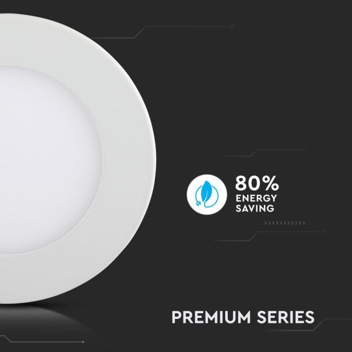Mini panel LED redondo V-TAC - Serie Premium - IP20 - Blanco - 18W- 1500 Lúmenes - 3000K-extra-7.webp