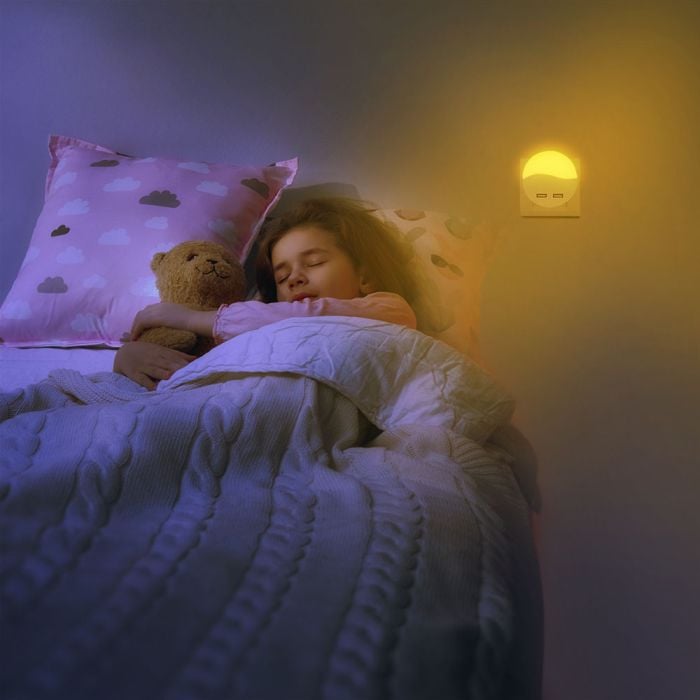 V-TAC LED Round Wall Light - USB Night Lights - Samsung - IP20 - Blanco - 0.4W - 10 Lumens - 3000K-extra-2.webp