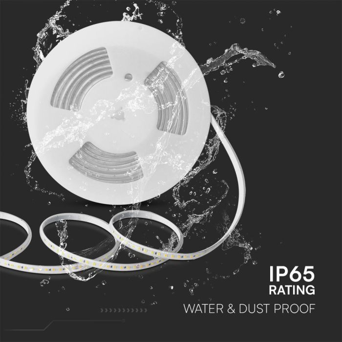 Tira de luz LED V-TAC - 220V - IP65 Impermeable - Código de color: Verde - Rollo de 10m-extra-7.webp