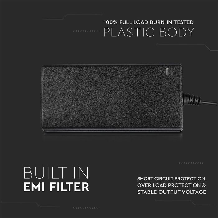 Tiras de luz LED V-TAC - Accesorios - Fuente de alimentación de plástico - IP44 - Negro - 60W-extra-5.webp