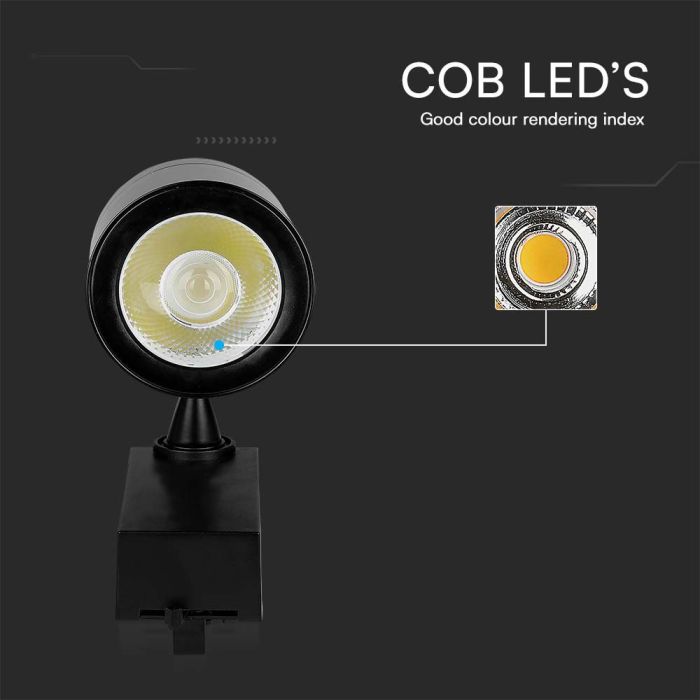 V-TAC LED COB Foco de carril - IP20 - Negro - 35W- 3000 Lumens - 6000K-extra-3.webp
