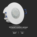 Sensor de movimiento por infrarrojos V-TAC - IP20 - Blanco-extra-3.webp