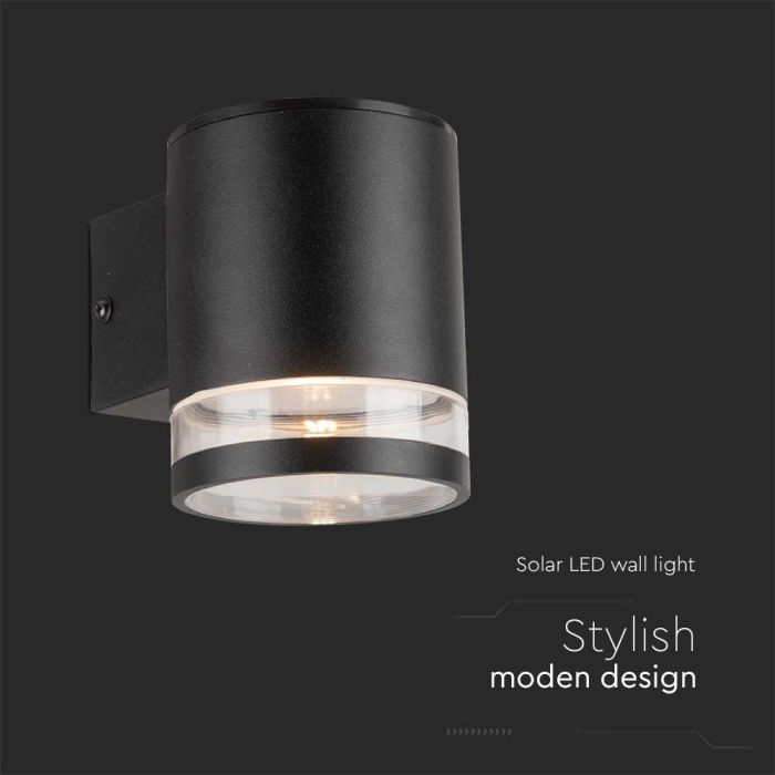 Aplique Solar V-TAC - IP54 - Negro - 70 Lumens - 3000K - Pack de 4-extra-4.webp