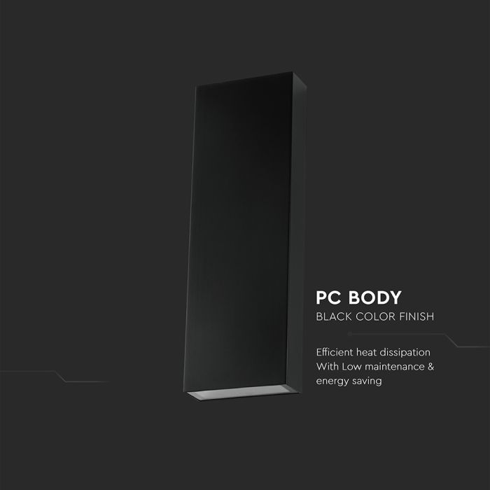 Aplique LED rectangular V-TAC - 140lm/w - IP65 Estanco - Negro - 8W - 1120 Lumens - 4000K-extra-5.webp