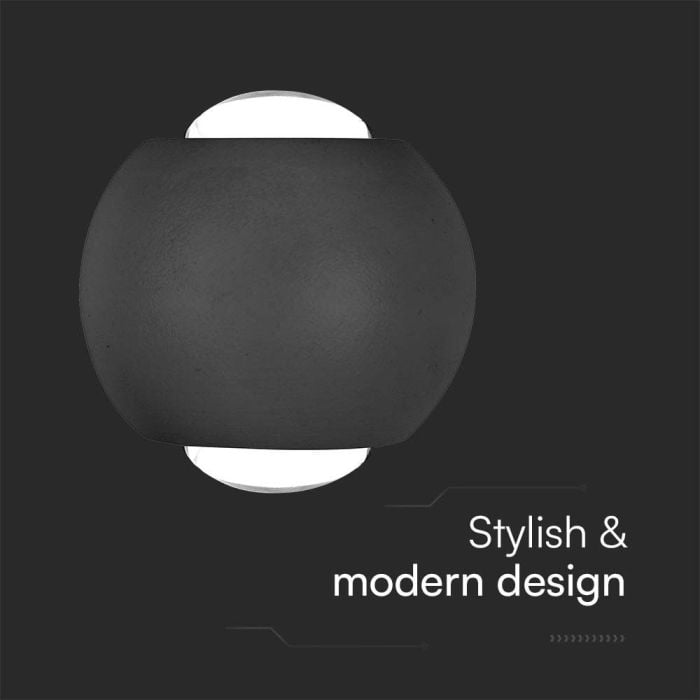 V-TAC LED Up Down Aplique de Pared  - IP54 - Negro - 2W - 200 Lumens - 4000K-extra-3.webp