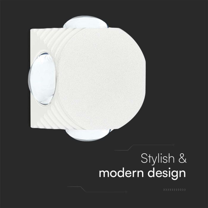 Aplique LED Redondo V-TAC - IP54 - Blanco - 4W - 390 Lumens - 3000K-extra-3.webp