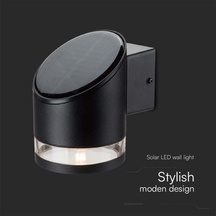 V-TAC Aplique Solar - IP54 - Cuerpo Negro - 70 Lumens - 3000K-extra-3.webp