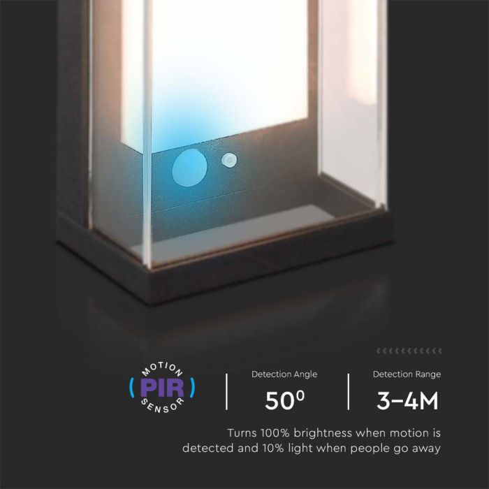 Aplique Solar V-TAC - IP54 - Cuerpo Negro - 95 Lumens - 3000K-extra-6.webp