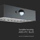 Aplique Solar Sensor V-TAC - IP65 Impermeable - Cuerpo Negro - 3W - 350 Lumens - 4000K + 3000K-extra-8.webp