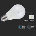 Bombilla LED V-TAC  GLS - Soporte E27 - Blister - IP20 - Blanca - 9W - 806 Lumens - 6400K  - Pack de 2-extra-2.webp
