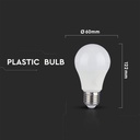Bombilla LED V-TAC  GLS - Soporte E27 - Blister - IP20 - Blanca - 9W - 806 Lumens - 6400K  - Pack de 2-extra-4.webp