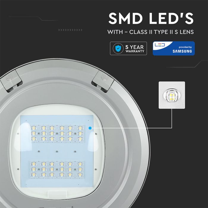 V-TAC LED Farola - Samsung - 130lm/w - IP65 Impermeable - Gris - 100W - 13000 Lúmenes - 4000K-extra-4.webp