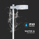 V-TAC Lámpara de Bolardo de Exterior - IP65 Impermeable - Cuerpo Blanco - 6W- 520 Lumens - 3000K-extra-5.webp