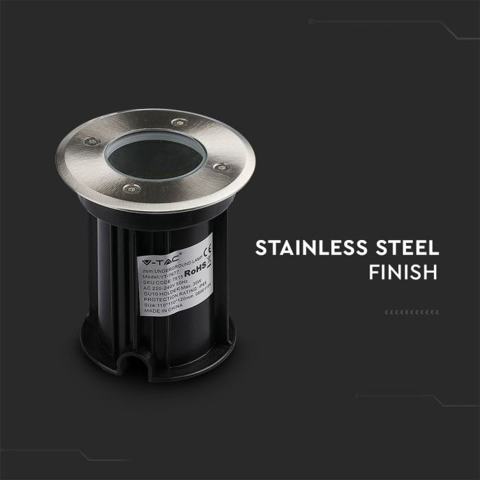 V-TAC Iluminación Exterior - Accesorios Subterráneos - Soporte GU10 - Impermeable IP65 - Negro-extra-1.webp