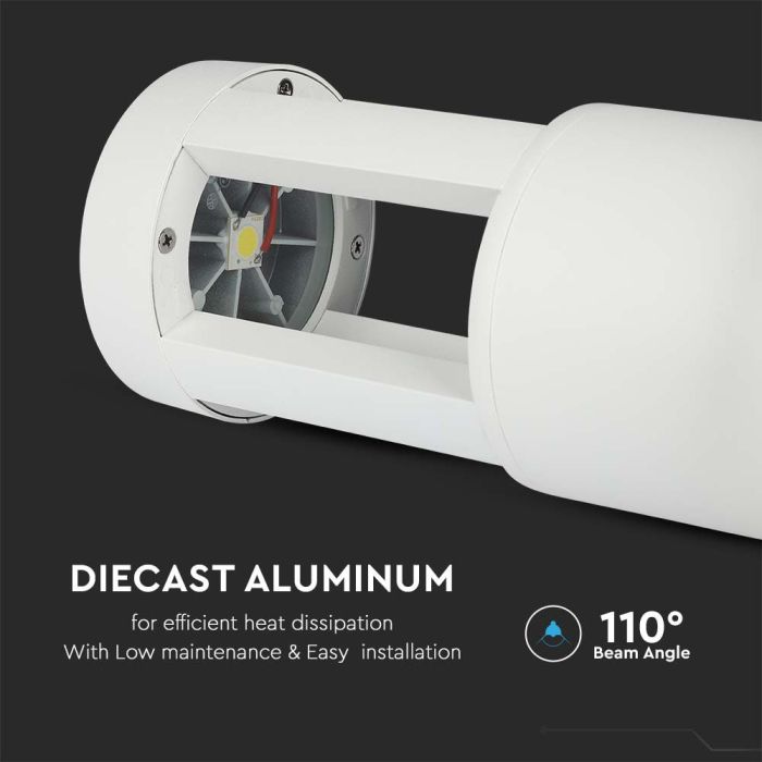 V-TAC Luz de Bolardo Exterior - IP65 Impermeable - Blanco - 10W - 1000 Lumens - 4000K - 25CM-extra-3.webp
