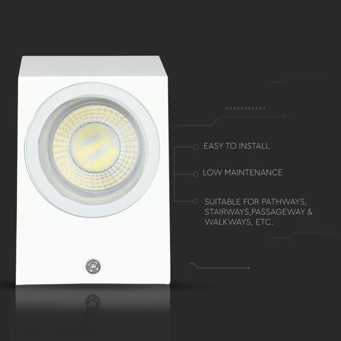 V-TAC Aplique Exterior - UP - Down - Accesorios de Pared - Soporte GU10 - IP44 - Blanco-extra-6.webp