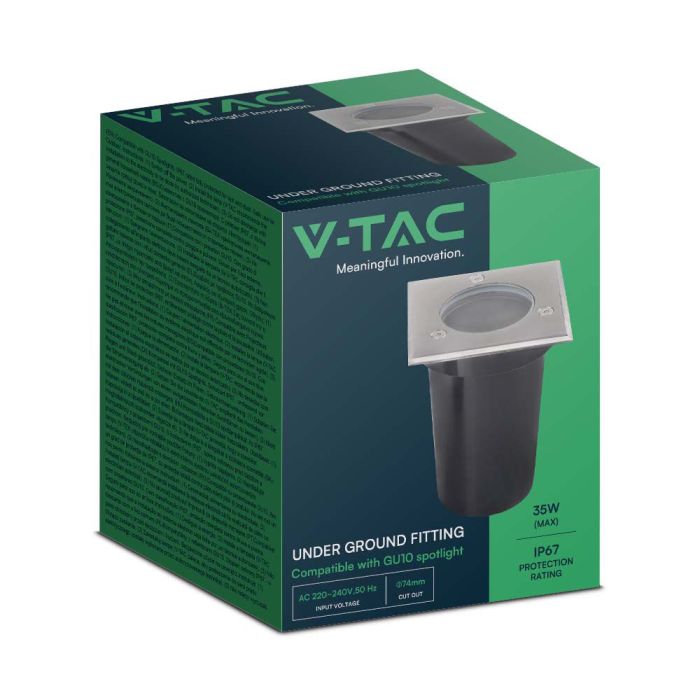 V-TAC Iluminación Exterior - Accesorios Subterráneos - Soporte GU10 - Impermeable IP67 - Negro-extra-7.webp