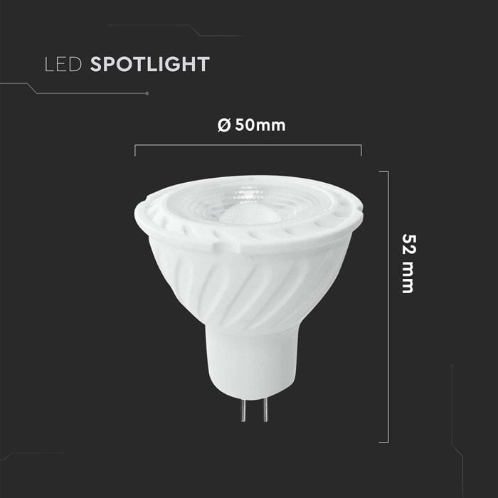 V-TAC LED Dicroica - MR16 - Lente 110° - IP20 - Blanco - 6W - 445 Lumens - 4000K-extra-2.webp