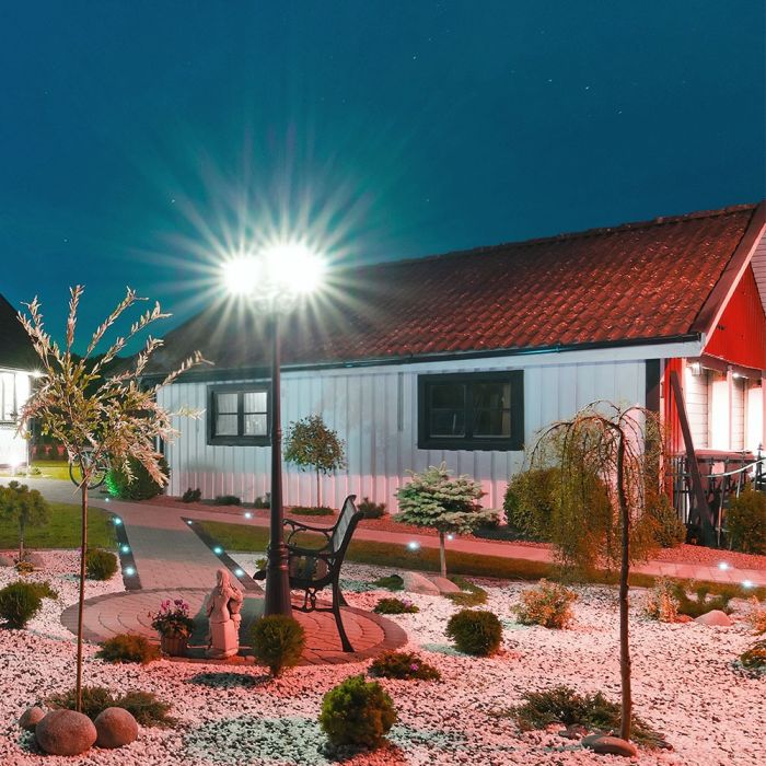 V-TAC Iluminación exterior - Lámpara de poste - Soporte E27 - IP44 - Negro-extra-2.webp