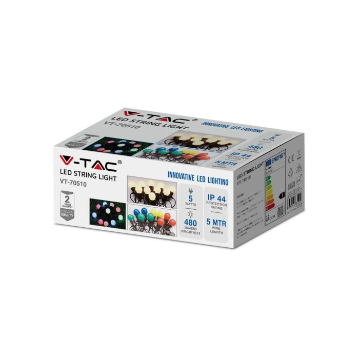 Guirnalda LED V-TAC- Bombilla LED - DC:24V - IP44 - 5W - 480 Lúmenes - 3000K-extra-3.webp