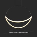 V-TAC Lámpara de techo de diseño - IP20 - Negra - 16W- 2000 Lumens - 4000K-extra-4.webp